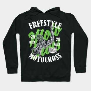 Freestyle Motocross FMX No Fear Green Hoodie